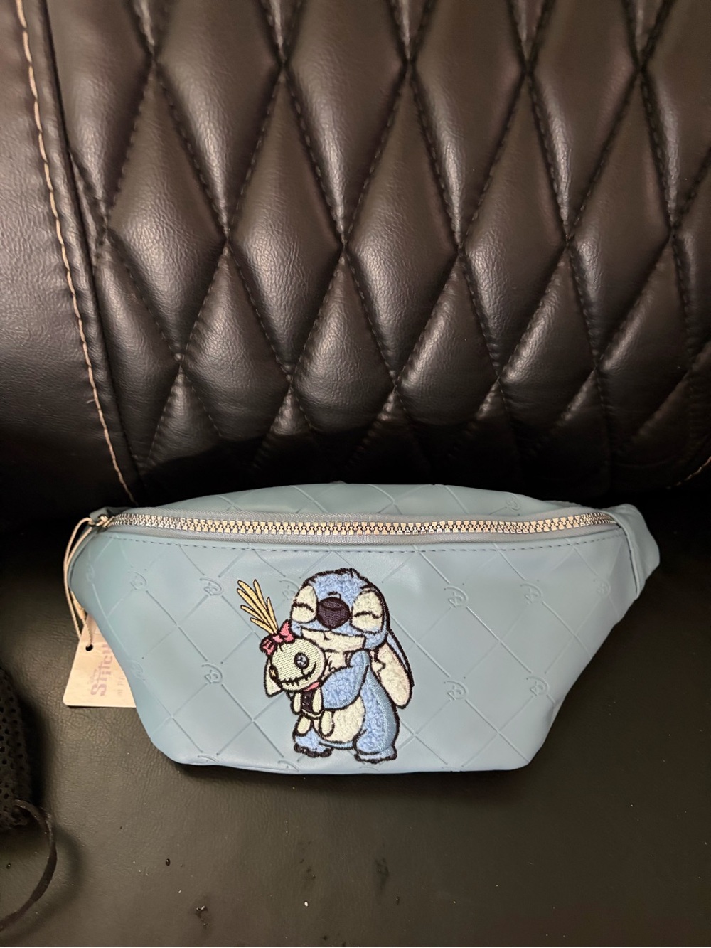 Primark Light Blue Stitch Embroidered Mini Bag